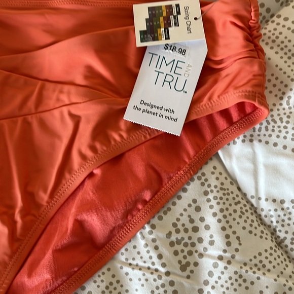 Time and Tru Women's and Women's Plus Solid Mid Rise Bikini Bottoms Size 2X - Picture 10 of 11